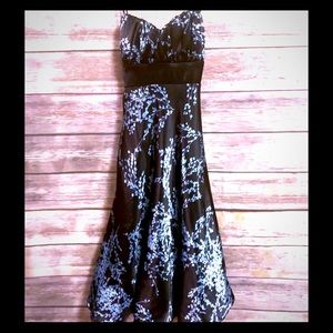 Speechless Black & Teal Midi Dress